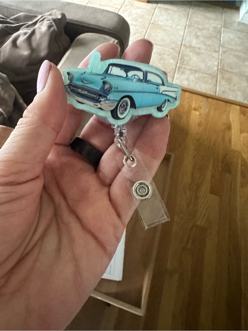 Aqua Classic Car Badge Reel